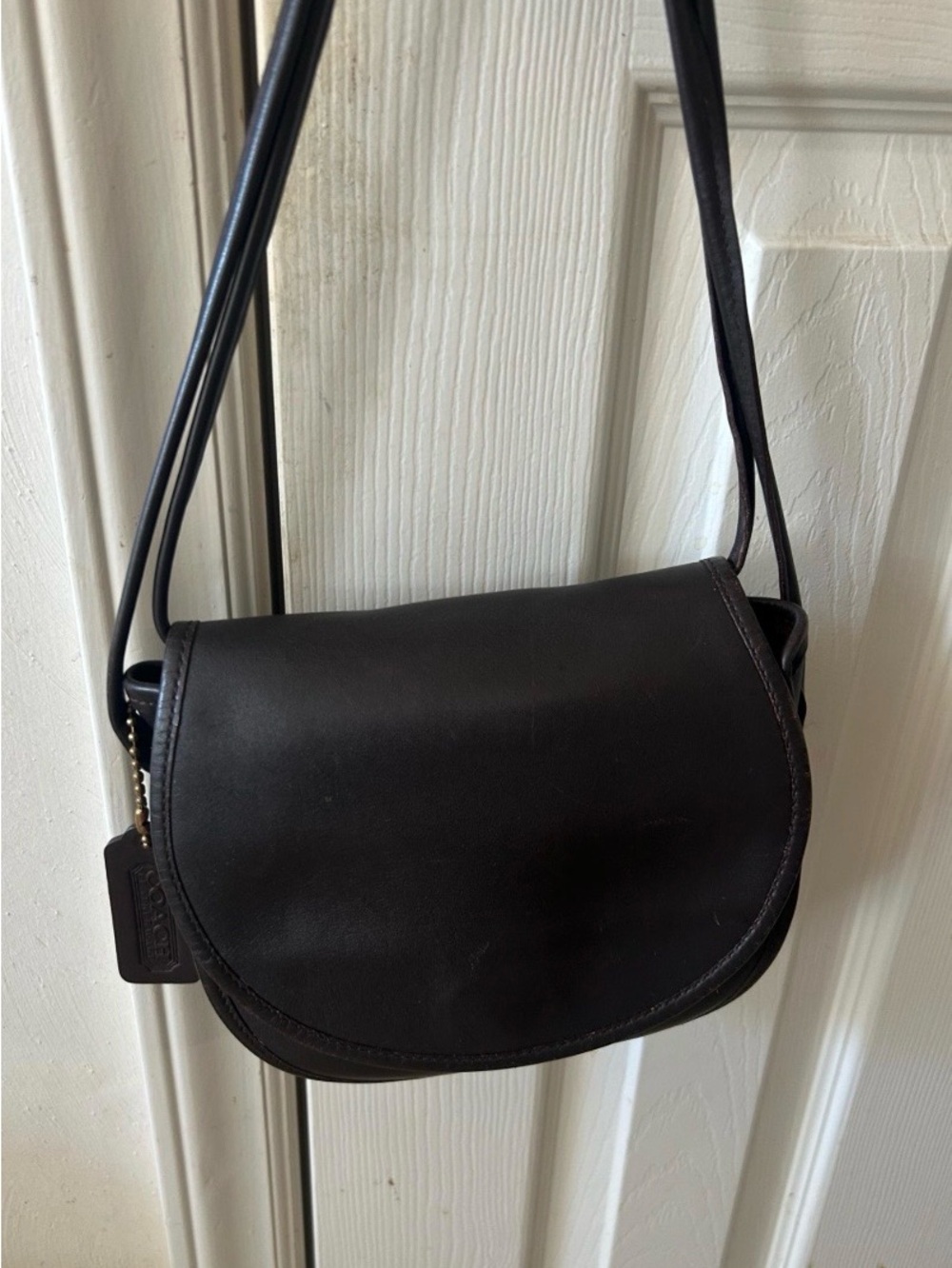 Coach Brown Leather Crossbody Casey bag